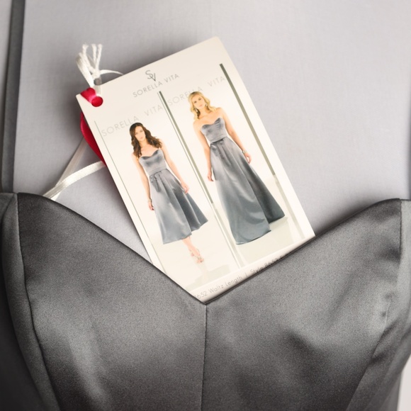 Sorella Vita 8652 Steel Grey Waltz Length Dress Size 10 (Size 6-8) - Picture 5 of 13